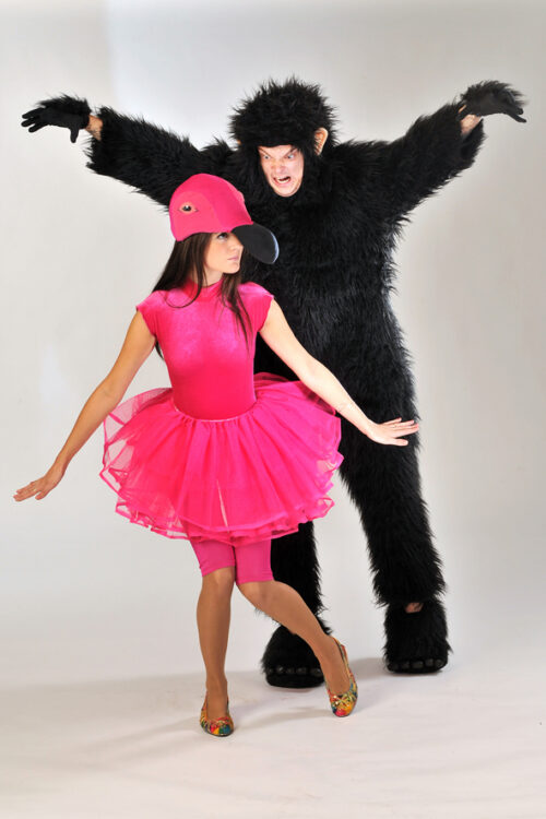 Gorilla-flamingo